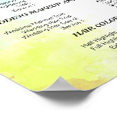 Preisliste "Green & Blue Artistic" Poster (Ecke)