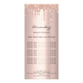 Preisliste Haar Makeup Lashes Nail WELLNESS-CENTER Werbekarte (Vorne)