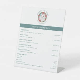 Preisliste Hundesalon für Malteser Sockelschild