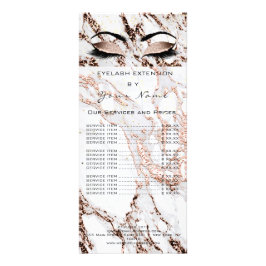 Preisliste Lashes Browns Makeup Marmorkupfer Werbekarte