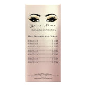 Preisliste Lashes Champaigne Werbekarte (Vorne)