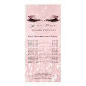 Preisliste Lashes Extension Makeust Artist Pink WE Werbekarte (Vorne)