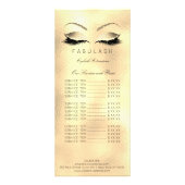 Preisliste Lashes Gold Makeuty Sal Werbekarte (Hinten)