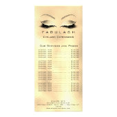 Preisliste Lashes Gold Makeuty VIP Werbekarte (Hinten)