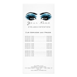 Preisliste Lashes Makeup Artist Blue Werbekarte