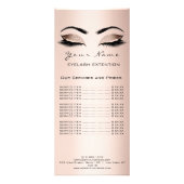 Preisliste Lashes Makeup Artist Pink Werbekarte (Vorne)
