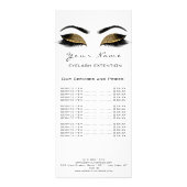 Preisliste Lashes Makeup Artist White Werbekarte (Vorne)