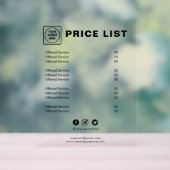 Preisliste Logo Acrylschild (Neutral)
