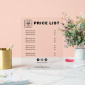 Preisliste Logo Acrylschild (Hochzeit)