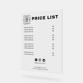 Preisliste Logo Acrylschild (Winkel)