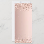 Preisliste Menü Firmenlogo Rose Goldkarte Einladung (Rückseite)