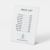 Preisliste Menü Geschäft Custom-Logo Sockelschild (Vorderseite)