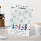 Preisliste Menü Nail salon nailpolis Sockelschild (In SItu)