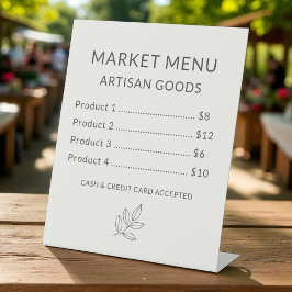 Preisliste Minimalistisch für kleine Unternehmen n Sockelschild