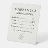 Preisliste Minimalistisch für kleine Unternehmen n Sockelschild (Vorderseite)