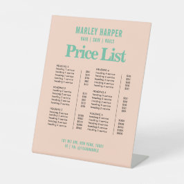 Preisliste Modernes, feines und einfaches Business Sockelschild