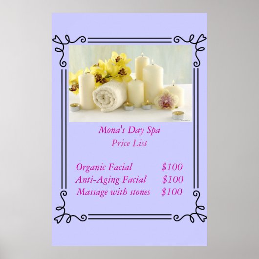 Preisliste Poster (Vorne)