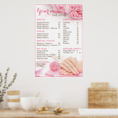 Preisliste Schönheitsnagelstudio Poster (Küche)