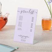 Preisliste Service Script Lila Sockelschild (In SItu)