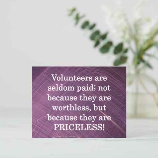 Preislose Freiwillige Postkarte (Stehend Vorderseite)