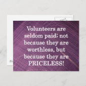 Preislose Freiwillige Postkarte (Vorne/Hinten)