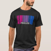 Preisloser Bisexueller Strichcode Subtile Bi Flag T-Shirt (Vorderseite)