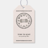 Preismarke für handgefertigte Stricks Geschenkanhänger (Vorderseite)