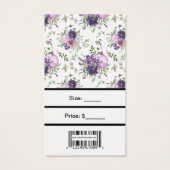 Preismarken für benutzerdefinierte violette Blumen (Rückseite)