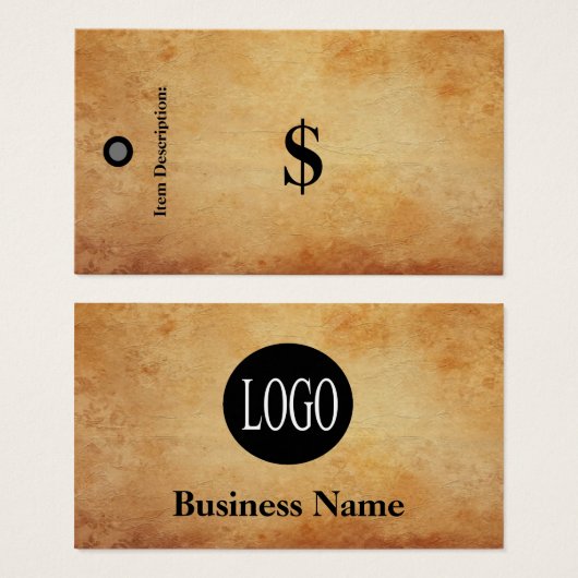 Preismarken für Pergament-Einzelhandelsmarke (Vorne & Hinten)