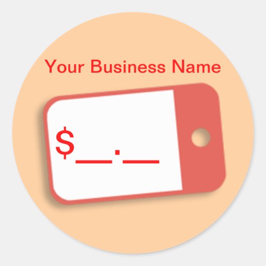 Preismarken für Waren Runder Aufkleber (Vorderseite)