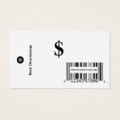 Preismarken mit Barcode-Tag des Einzelhandels (Vorderseite)