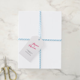 Preismarken Rosa Marbled Geschenkanhänger