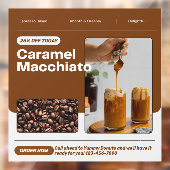 Preisnachlass für Caramel Macchiato individuell an Fensteraufkleber (Blatt 2)