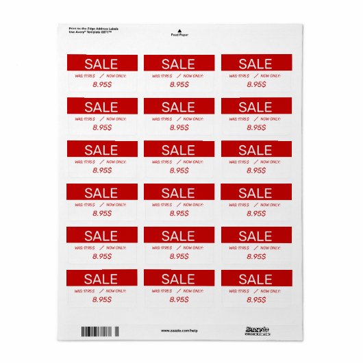 Preisnachweis Adressaufkleber (Vorne)