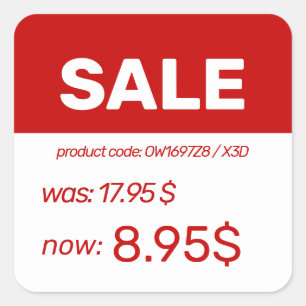 Preisnachweis Quadratischer Aufkleber