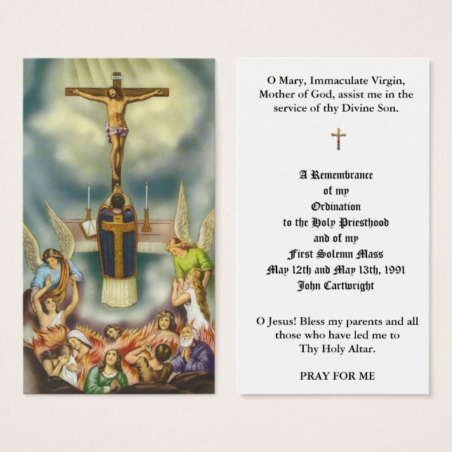PREISORDINIERUNG HOLY CARDS (Vorne & Hinten)