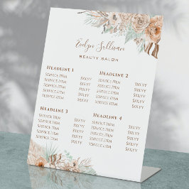 Preisschild für Beige- und Minze-Podest Sockelschild