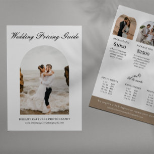 Preisschild für Hochzeitfotografie Flyer