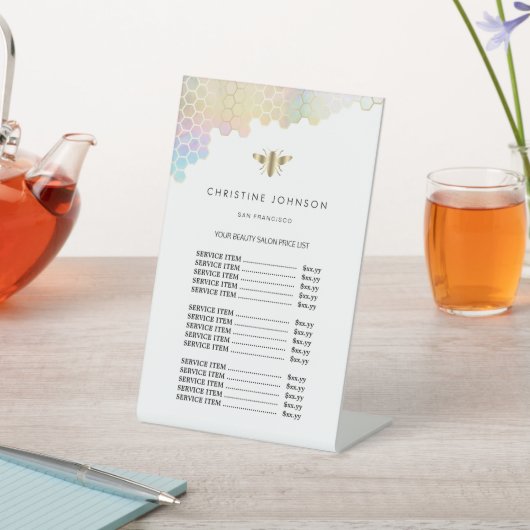 Preisschild für Imitate Folie Bienenstock Sockelschild (In SItu)