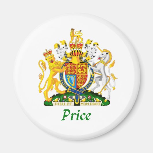 Preisschild Großbritanniens Magnet (Vorne)