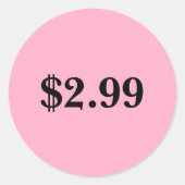 Preisschild Runder Aufkleber (Vorderseite)