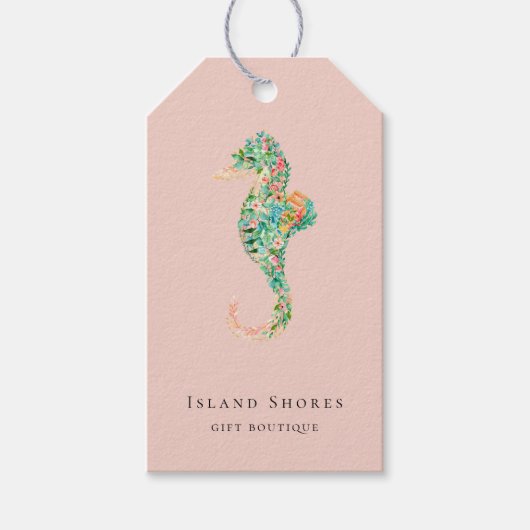 Preisschilder des botanischen Seepferds Geschenkanhänger (Vorderseite)