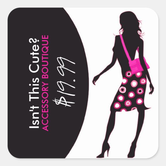 Preisschilder | Etiketten Quadratischer Aufkleber (Vorderseite)