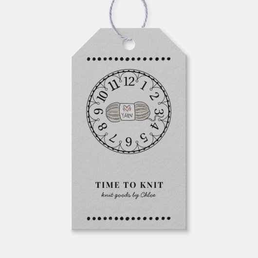 Preisschilder für handgefertigte Stricks Geschenkanhänger (Vorderseite)