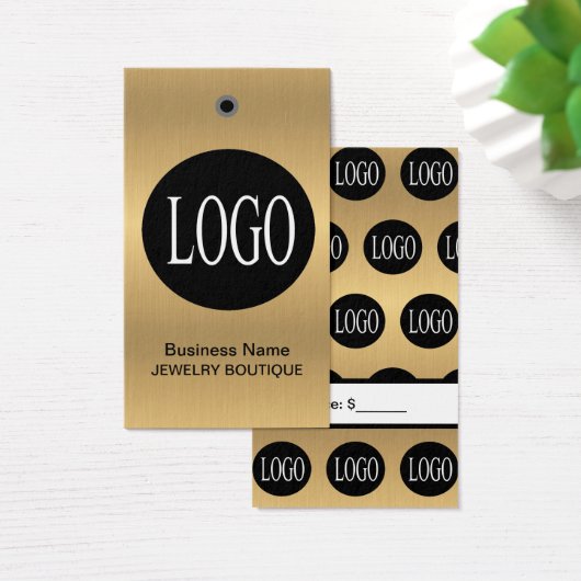 Preisschilder für Schmuck mit schwarzen und golden (Schreibtisch)