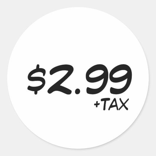 Preissiegel mit Steuerzeichen Runder Aufkleber (Vorderseite)