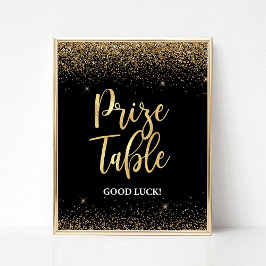 Preisverleihung Black & Gold Glitzer Confetti Poster