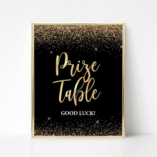 Preisverleihung Black & Gold Glitzer Confetti Poster