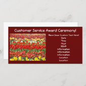 Preisverleihung Einladung Karten Tulips (Vorne/Hinten)