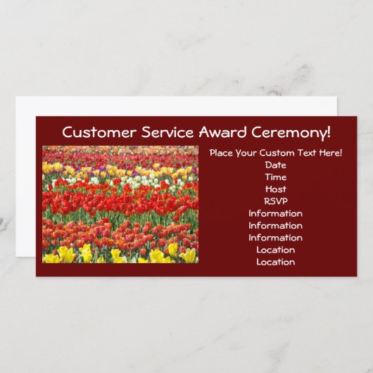 Preisverleihung Einladung Karten Tulips (Vorne/Hinten)